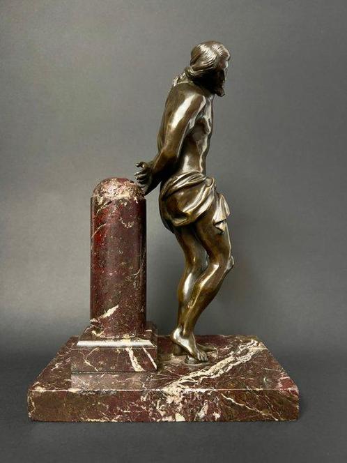 sculptuur, Christ à la Colonne - 24 cm - Brons, Marmer, Antiek en Kunst, Kunst | Niet-Westerse kunst