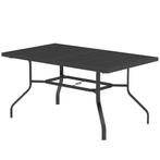 Tuintafel - Staal Design - Weerbestendig - Zwart, Tuin en Terras, Tuinsets en Loungesets, Ophalen of Verzenden, Nieuw