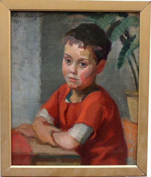Esther Mengold (1877-1954) - Portrait of a child, Antiek en Kunst, Kunst | Schilderijen | Klassiek