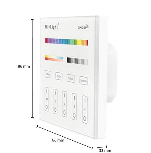 Mi-Light Wandbediening - RGB+CCT - 8 Groepen - 220V, Maison & Meubles, Lampes | Autre, Envoi