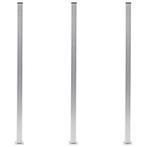 Schuttingpalen 3 st 185 cm aluminium