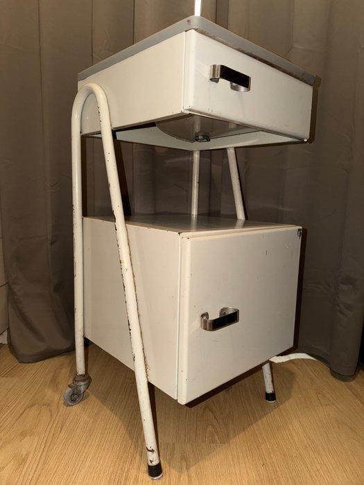 Armoire - Métal, Bois - table de chevet dhôpital, Antiquités & Art, Antiquités | Assiettes décoratives & Carrelages