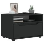 vidaXL Tv-meubel VISNES 60x40x38 cm bewerkt hout zwart, Huis en Inrichting, Kasten |Televisiemeubels, Verzenden, Nieuw