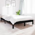 vidaXL Bedframe massief grenenhout zwart 140x200 cm, Huis en Inrichting, Slaapkamer | Bedden, Verzenden, Nieuw