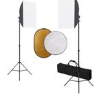 vidaXL Fotostudioset met softboxlampen en reflector, Audio, Tv en Foto, Fotografie | Fotostudio en Toebehoren, Verzenden, Nieuw