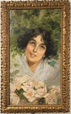 Salvatore Postiglione (1861-1906) - Tra le rose, Antiek en Kunst