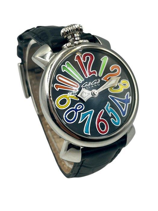 GaGà Milano - Manuale 40 - black / dark mother-of-pearl -, Handtassen en Accessoires, Horloges | Heren
