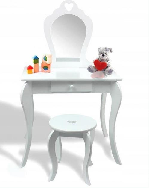 Kinder Make-up Tafel - Spiegel & Kruk | OP = OP | -50%, Kinderen en Baby's, Kinderkamer | Tafels en Stoelen, Nieuw, Tafel(s) en Stoel(en)