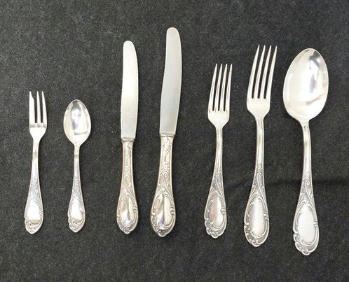 Solingen - Bestekset voor 12 personen (84) - Rococo stijl -, Antiek en Kunst, Antiek | Meubels | Tafels