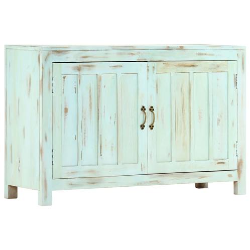 vidaXL Dressoir 110x35x70 cm massief mangohout lichtblauw, Huis en Inrichting, Kasten | Dressoirs, Nieuw, Verzenden