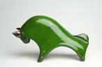 Urszula Despet - sculptuur, Green Bull - 10 cm - Keramiek -