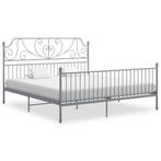vidaXL Bedframe metaal grijs 180x200 cm, Verzenden, Nieuw