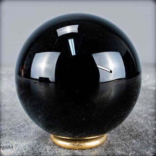 Natuurlijke zwarte obsidiaan Kugel, Mexico- 280.27 g, Verzamelen, Mineralen en Fossielen