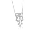 Zonder Minimumprijs - Ketting met hanger - 18 karaat Witgoud