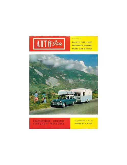 1961 AUTOVISIE MAGAZINE 13  NEDERLANDS, Livres, Autos | Brochures & Magazines, Enlèvement ou Envoi