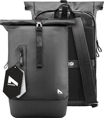 2dekans | NOHRD Waterdichte Rolltop Rugzak Zwart - Rugtas beschikbaar voor biedingen