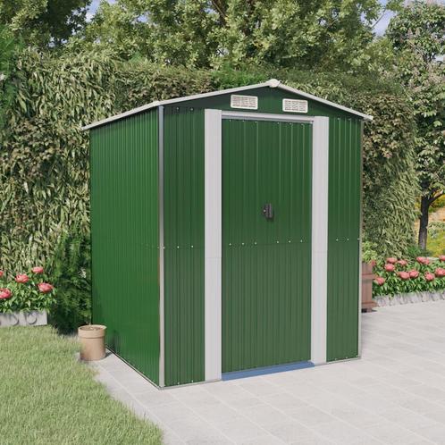 vidaXL Tuinschuur 192x191x223 cm gegalvaniseerd staal groen, Tuin en Terras, Tuinhuizen, Nieuw, Verzenden