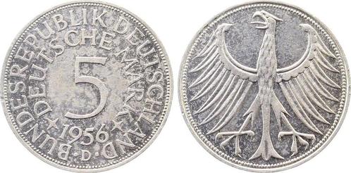 5 Mark Duitsland 5 duitse Mark 1956 D vz+ min Randfehler..., Postzegels en Munten, Munten | Europa | Niet-Euromunten, België, Verzenden