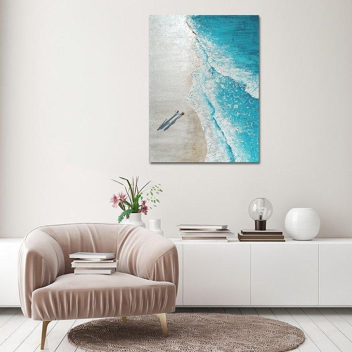 Jasmin Navoyan - Romantic Walk / Beach for Two series, Antiquités & Art, Art | Peinture | Moderne