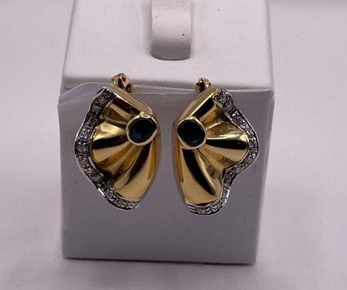 Boucles doreilles - 18 carats Or blanc, Or jaune -  0.78ct., Handtassen en Accessoires, Oorbellen