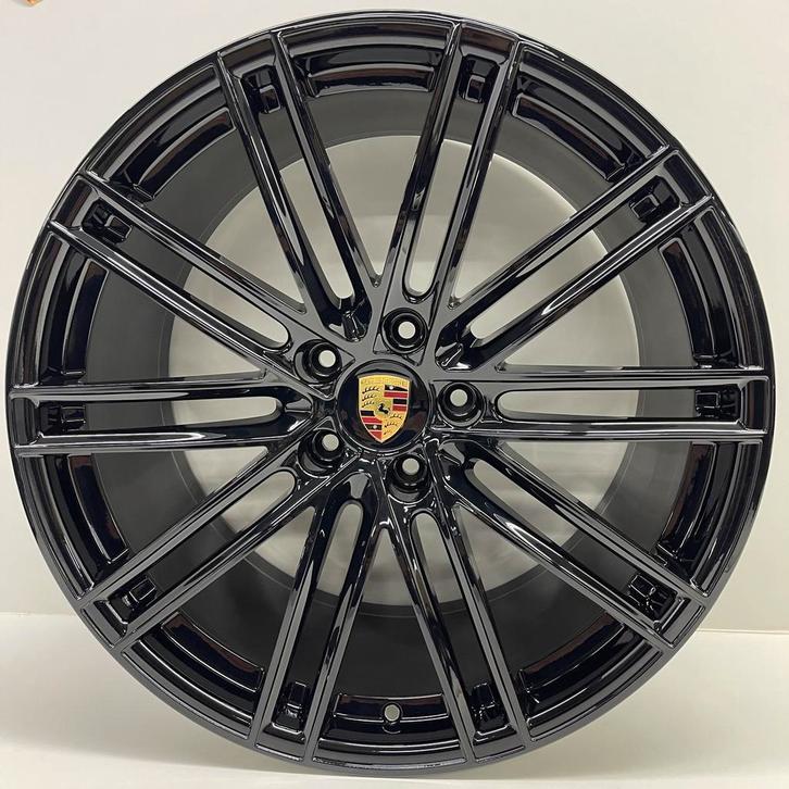 Porsche Cayenne E3 22inch Turbo IV uni zwart met banden, Auto-onderdelen, Banden en Velgen, Overige maten, 315 mm, Personenwagen