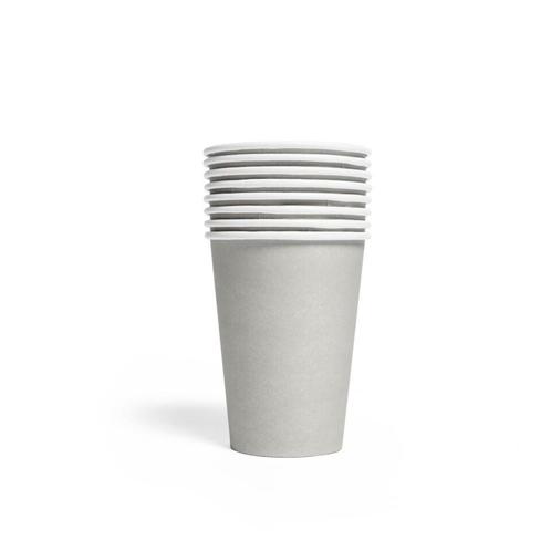 Zilveren Bekers Papier 210ml 8st, Hobby en Vrije tijd, Feestartikelen, Nieuw, Verzenden