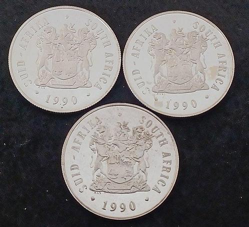 Zuid-Afrika. 1 Rand 1990 Springbok R1- Lot of 3 (Zonder, Postzegels en Munten, Munten | Europa | Niet-Euromunten