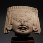 Veracruz, Mexico Terracotta Hoofd figuur. C. 500 - 800