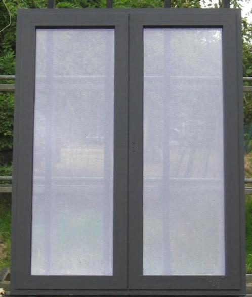 aluminium raam , chassis , venster 125 x 160 zwart ral 9005, Doe-het-zelf en Bouw, Raamkozijnen en Schuifdeuren, Inclusief glas