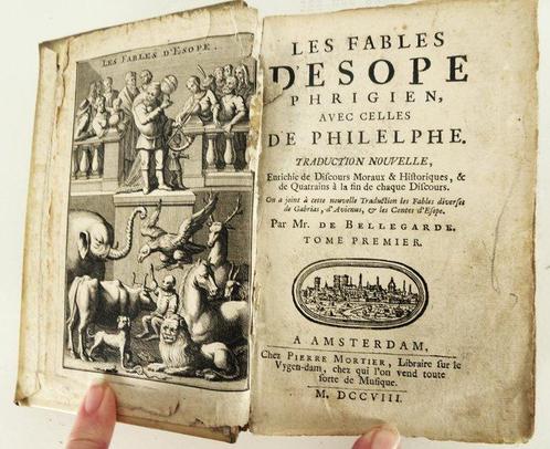 Aesopus - Les fables dEsope phrigien, avec celles de, Antiek en Kunst, Antiek | Boeken en Manuscripten