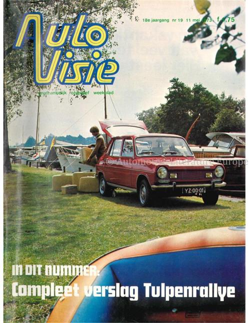 1973 AUTOVISIE MAGAZINE 19 NEDERLANDS, Boeken, Auto's | Folders en Tijdschriften, Ophalen of Verzenden