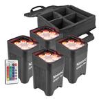 BeamZ Uplight pakket met 4 stuks BBP96 accu Uplights + Tas, Muziek en Instrumenten, Licht en Laser, Verzenden, Nieuw
