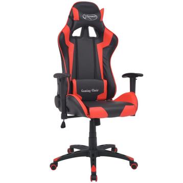 vidaXL Bureau-/gamestoel verstelbaar kunstleer rood, Huis en Inrichting, Bureaustoelen, Verzenden, Nieuw