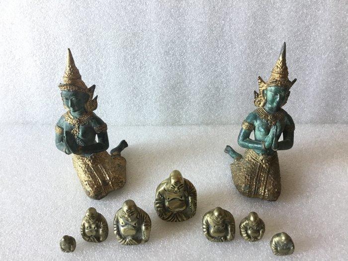 Apsara e Buddha - sculptuur - Thailand (Zonder Minimumprijs), Antiek en Kunst, Kunst | Niet-Westerse kunst