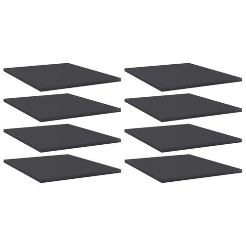 vidaXL Wandschappen 8 st 40x50x1,5 cm bewerkt hout grijs, Huis en Inrichting, Woonaccessoires | Wandplanken en Boekenplanken, Nieuw