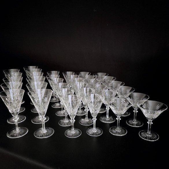 Val Saint Lambert - Drinkservies (35) - Eurydice - Kristal, Antiquités & Art, Antiquités | Meubles | Tables