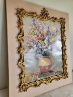 Grand cadre ancien en bois sculpté, dorure patinée - Lijst -, Antiquités & Art