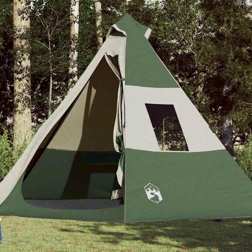 vidaXL Tipitent 7-persoons waterdicht groen, Caravans en Kamperen, Tenten, Nieuw, Verzenden