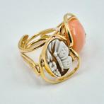 Koraal - Verguld, Zilver - Ring - Corallo Cerasuolo, Verzamelen