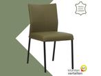 Leren eetkamerstoel Basic - Toledo Olive (olijf/goen) -, Ophalen of Verzenden