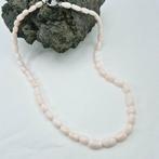 Koraal - Zilver - Choker halsketting - ROZE/WIT KORALL, Antiek en Kunst