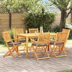 vidaXL Vouwstoel 6 pcs Grijs 49 x 57,5 x 92cm Massief, Tuin en Terras, Verzenden, Nieuw