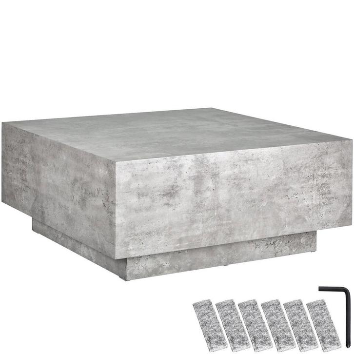 tectake Salontafel Lasley met voet, draagkracht 45 kg - Beto, Huis en Inrichting, Tafels | Salontafels, Verzenden