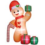 Opblaasbare Peperkoekman - Enorm Formaat - Verlicht - Bruin, Diversen, Kerst, Ophalen of Verzenden, Nieuw