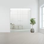 Glazen dubbele binnendeur voor opdek kozijn aluminium beslag, Doe-het-zelf en Bouw, Glas en Ramen, Verzenden, Nieuw