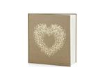 Gastenboek Hart Bruin 20,5cm, Verzenden, Nieuw
