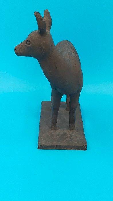 sculptuur, Reh – Skulptur - 27 cm - Gips, Antiquités & Art, Curiosités & Brocante
