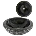 Lendo Online Waskom 40x40x15 cm Zwart Marmer Rond, Doe-het-zelf en Bouw, Verzenden, Nieuw