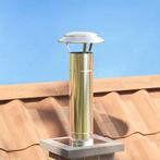 vidaXL Rain Cover Schoorsteen Zilver 25 x 25 x 20 cm, Huis en Inrichting, Kachels, Verzenden, Nieuw