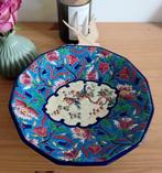 Longwy - Serveerschaal - Décor floral japonisant - Aardewerk, Antiek en Kunst